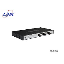 Gigabit Switch 24 Port + 2 SFP LINK รุ่น PG-2126