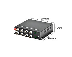Fiber Optic Video Converter 8 Channel 1080p