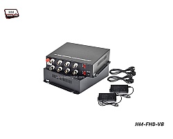 Fiber Optic Video Converter 8 Channel 1080p