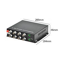 Fiber Optic Video Converter 8 Channel 1080p