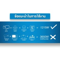 ปลั๊กไฟ 6 ช่อง GLINK รุ่น GLS-206 สายไฟยาว 5 เมตร