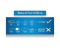 ปลั๊กไฟ 6 ช่อง GLINK รุ่น GLS-206 สายไฟ 1.5 เมตร
