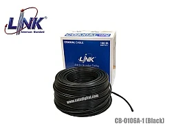 สายนำสัญญาณ RG6 LINK รุ่น CB-0106A-1 สีดำ (100M)