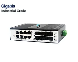 Gigabit Industrial Switch 8 LAN + 8 SFP Port