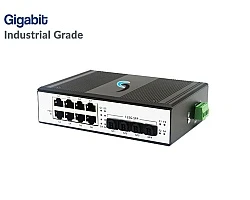Gigabit Industrial Switch 8 Port LAN + 4 SFP Port
