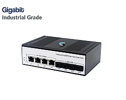 Gigabit Industrial Switch 4 Port LAN + 4 SFP Port