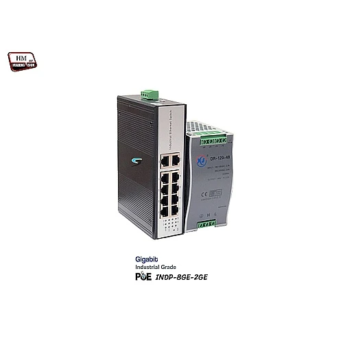 Gigabit Industrial PoE 8 Port + 2GE Uplink + IND Power