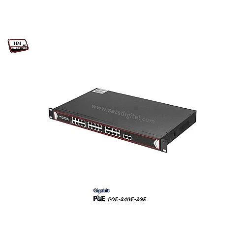 Gigabit POE Switch 24GE POE + 2GE (Rack)