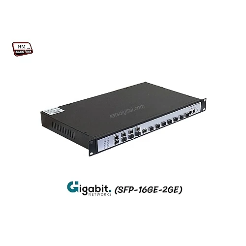 Gigabit FIBER SFP Switch 16 Port + 2 Gigabit Uplink