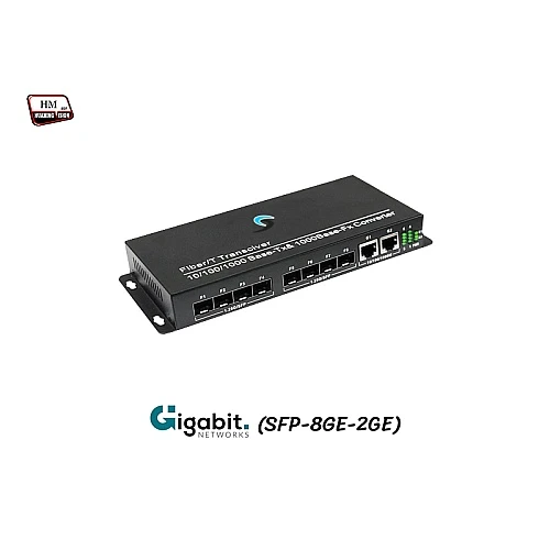 Gigabit FIBER SFP Switch 8 Port + 2 Gigabit Uplink
