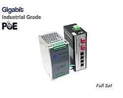 Gigabit Industrial PoE 4 Port + 2 SFP + IND Power