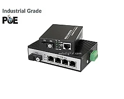 Industrial Fiber PoE Switch 10/100 1X4 Port 20KM