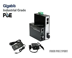 Gigabit Industrial Fiber PoE Switch 1X2 Port 20KM