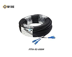 สายไฟเบอร์ออฟติก 2 Core SM เข้าหัว SC/UPC ยาว 200 เมตร