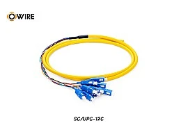 Pigtail 12 Core SC/UPC SM 0.9mm ยาว 1.5 เมตร