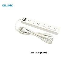 ปลั๊กไฟ 6 ช่อง GLINK รุ่น GLS-206 สายไฟ 1.5 เมตร