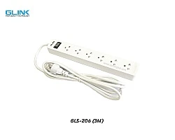 ปลั๊กไฟ 6 ช่อง GLINK รุ่น GLS-206 สายไฟ 3 เมตร