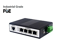 Industrial PoE Switch 4 Port 10/100 + 1 LAN Uplink