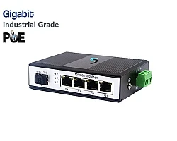 Gigabit Industrial PoE 4 Port + 1 SFP Uplink