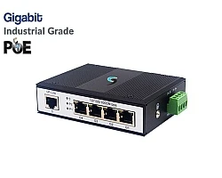 Gigabit Industrial PoE 4 Port + 1GE Uplink