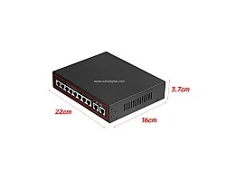 Gigabit PoE Switch 8 Port + 2 LAN GE Uplink
