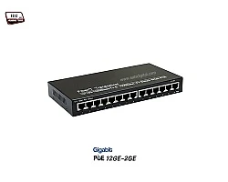 Gigabit PoE Switch 12 Port + 2 LAN GE Uplink