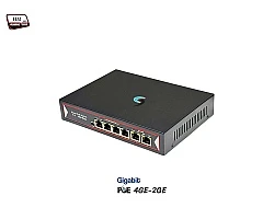 Gigabit PoE Switch 4 Port + 2 LAN GE Uplink