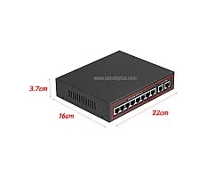 PoE Switch 8 Port 10/100 + 2 LAN GE Uplink