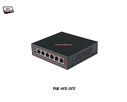 PoE Switch 4 Port 10/100 + 2 LAN FE Uplink