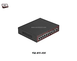 PoE Switch 8 Port 10/100 + 2 LAN GE Uplink
