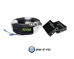 สายไฟเบอร์ออฟติก 1 Core 300 เมตร + Media BIDI 10/100