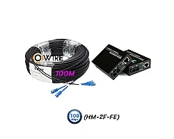 สายไฟเบอร์ออฟติก 2 Core 100 เมตร + Media DX 10/100