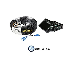 สายไฟเบอร์ออฟติก 2 Core 250 เมตร + Media DX 10/100