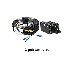 สายไฟเบอร์ออฟติก 2 Core 250 เมตร + Media DX 1G