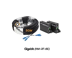 สายไฟเบอร์ออฟติก 2 Core 50 เมตร + Media DX 1G