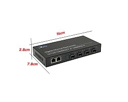 Gigabit FIBER SFP Switch 4 Port + 2 Gigabit Uplink