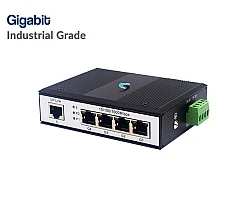 Gigabit Industrial Switch 4 Port + 1 LAN GE Uplink