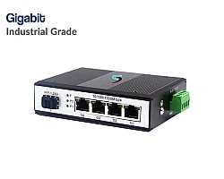Gigabit Industrial Switch 4 Port + 1 SFP Uplink