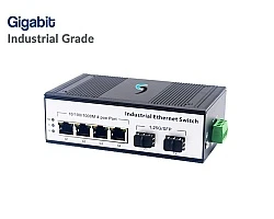 Gigabit Industrial Switch 4 Port + 2 SFP Uplink
