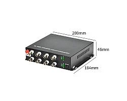 Fiber Optic Video Converter 8 Channel 1080p